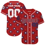 personalized washington nationals snowflake festive red jersey best selling