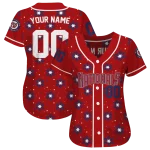 personalized washington nationals snowflake festive red jersey best selling