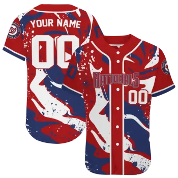 personalized washington nationals splash swirl red jersey best selling
