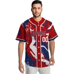 personalized washington nationals splash swirl red jersey best selling