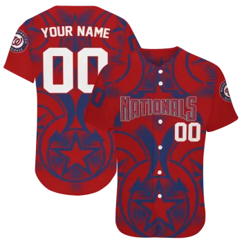 personalized washington nationals star circle red jersey best selling