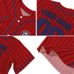 personalized washington nationals stripe pattern red jersey best selling