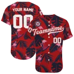 personalized washington nationals tropical flamingo red jersey best selling
