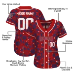 personalized washington nationals tropical hibiscus seashells red jersey best selling