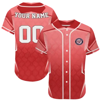 personalized washington nationals wavy flow red jersey best selling