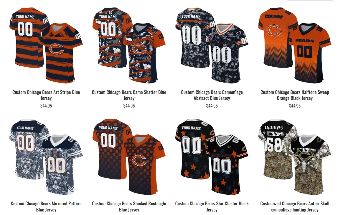 Chicago Bears Jerseys by EZ Custom Jerseys