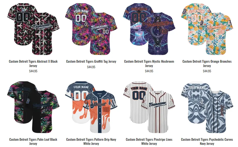 Detroit Tigers Jerseys by EZ Custom Jerseys