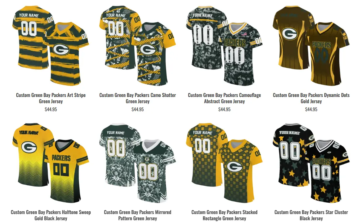 Green Bay Packers Jersey by EZ Custom Jerseys