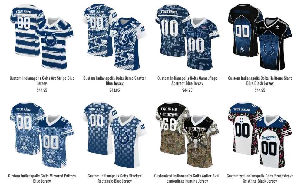 Indianapolis Colts Jersey by EZ Custom Jerseys