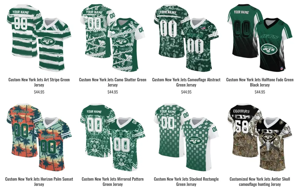 New York Jets Jersey by EZ Custom Jerseys