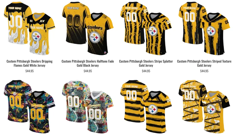 Pittsburgh Steelers Jersey by EZ Custom Jerseys